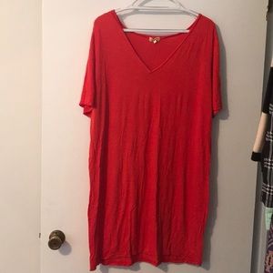 Bright Red Piko Dress